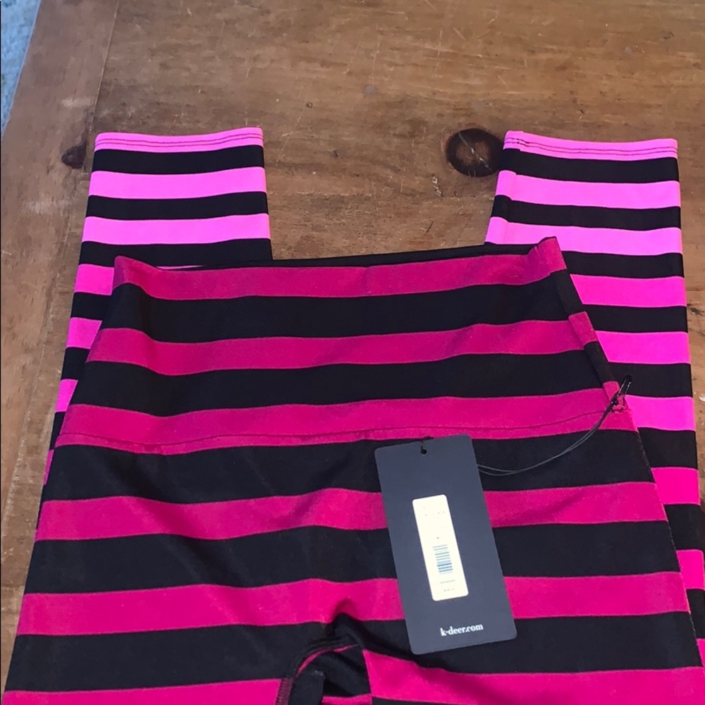 K-deer pink Capri in Laura Stripe